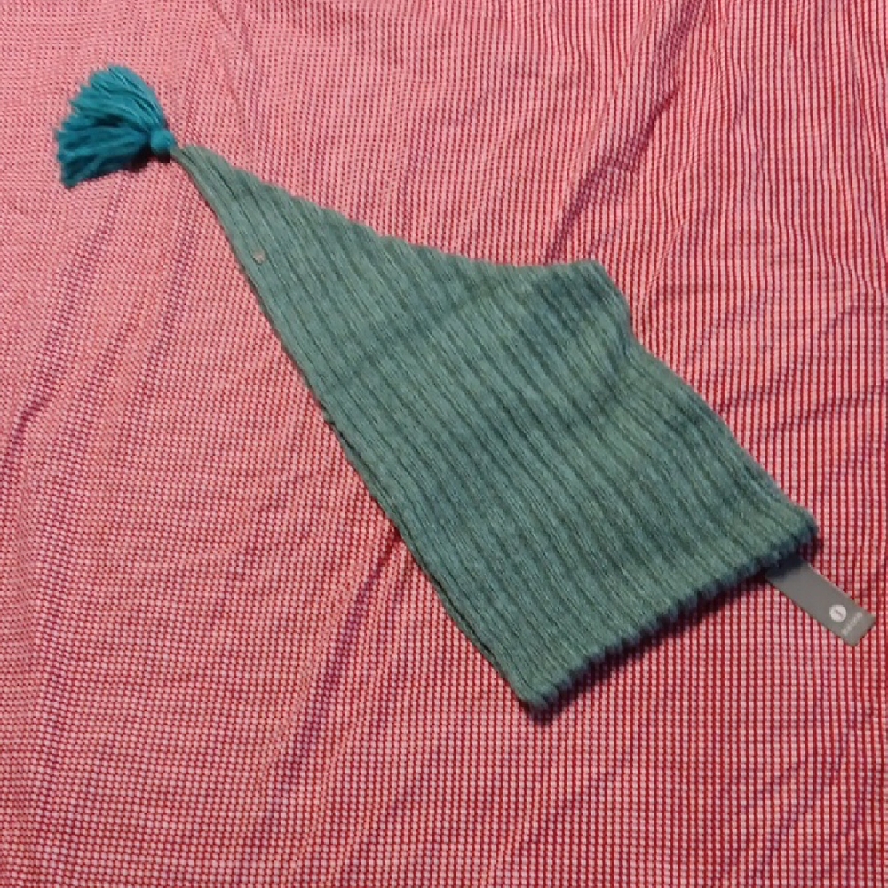 Igloo Teal Ribbed Knit Hat with Pom Pom
